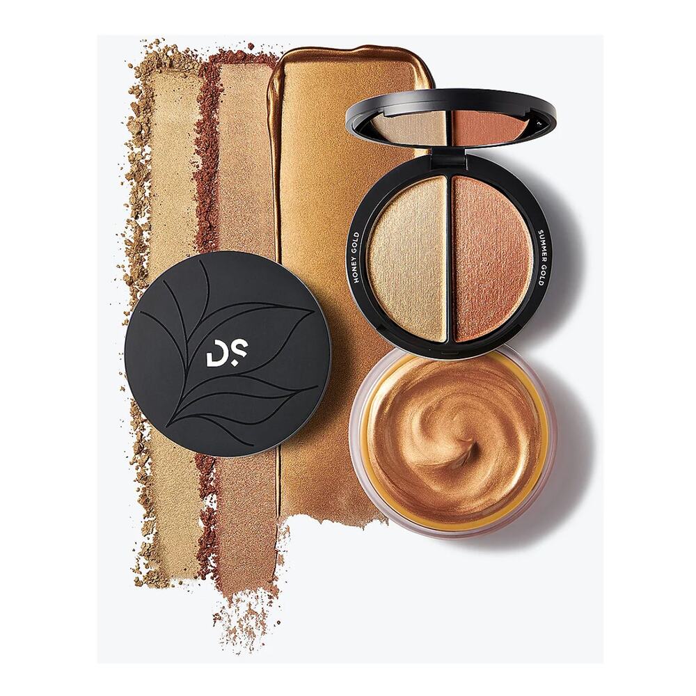 Deck of Scarlet Mirror Glaze Highlighting Trio Powder Gel Cream in Gold Standard
